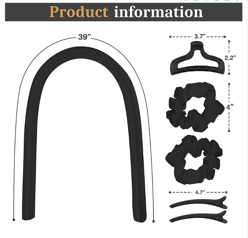 Hot Selling 10 Pieces/Set Curling Rod Headband Sets No Perm Sleeping Curl Artifact Headband Sleep Sponge Curling Stick