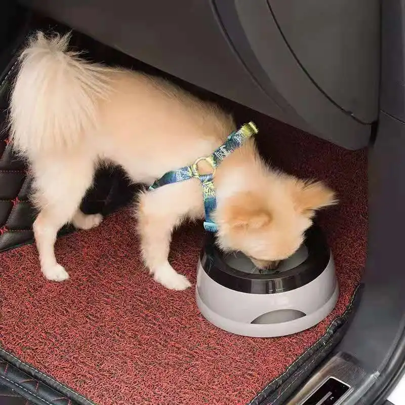 Pet drinking bowl health safety travel car anti-skid anti-splash non-wet mouth floating water bowel