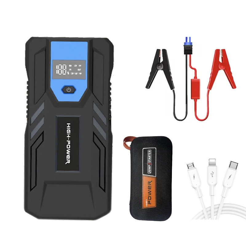OEM Factory 12V Jump Starter Lithium Battery 600A Peak Current True capacity 6000mah 7200mah Power Bank Car Jump Start