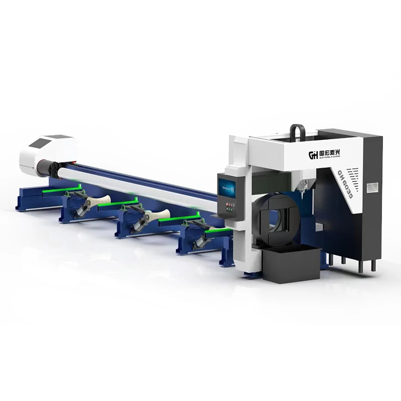 China low cost steel tube and pipe fiber tube laser cutting machine for carbon steel