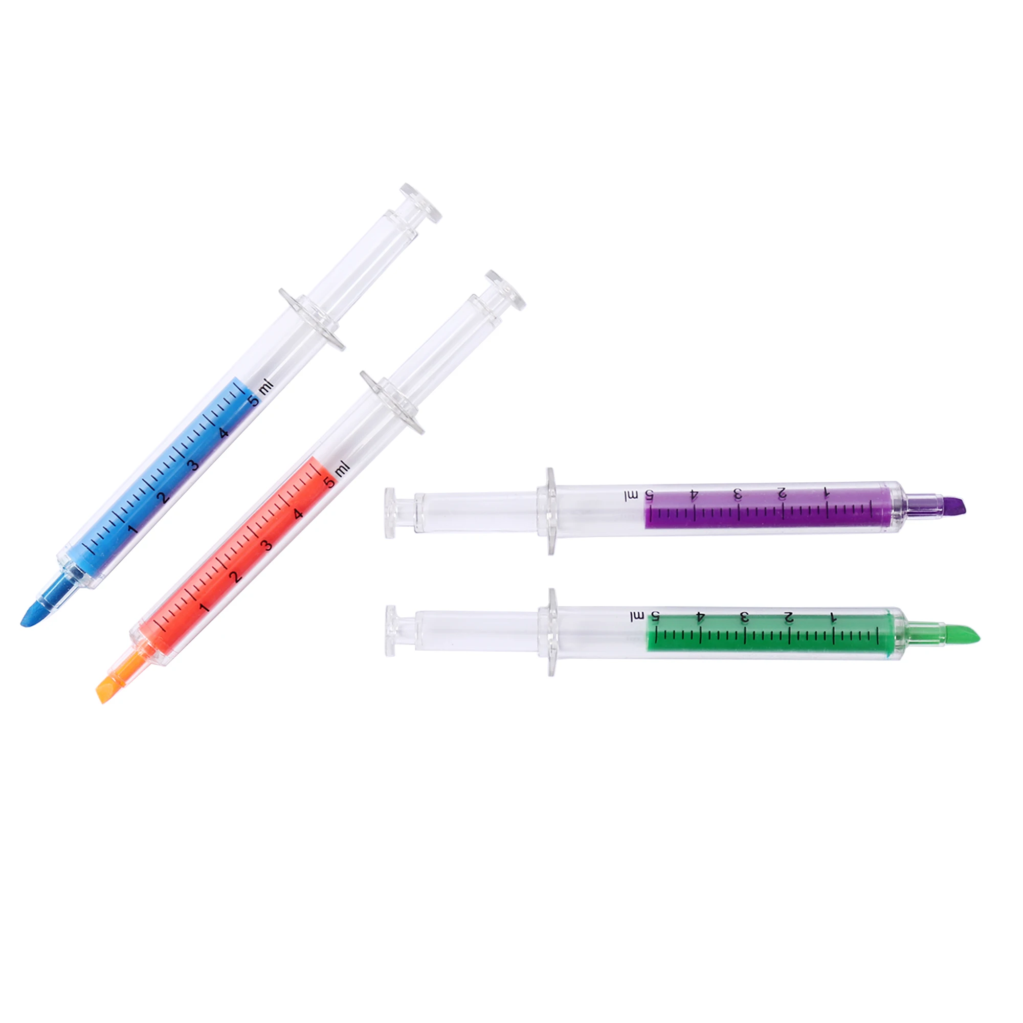 Custom logo Highlighter Syringe color multi pen Plastic water color pen art marker Pens for drawing Students
