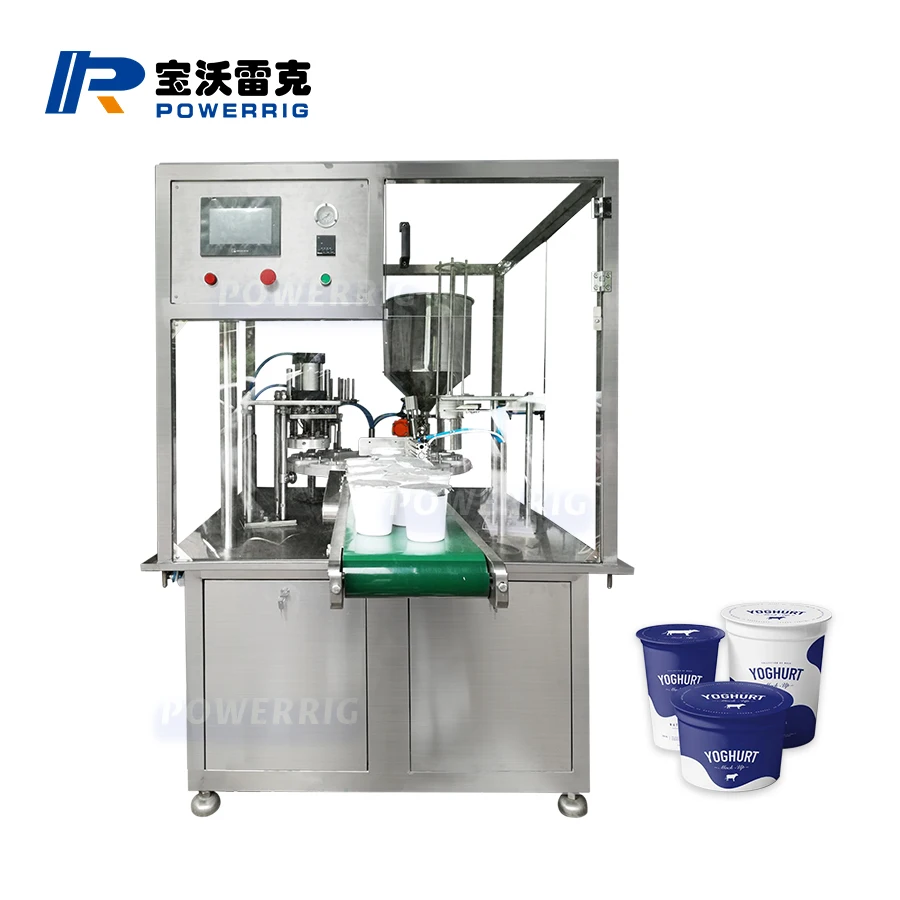 Factory Automatic roraty ice cream k cup dipping sauce jelly drink and juice sealing yogurt cup filling machine