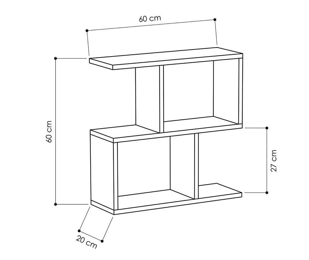 living room furniture wholesale S shaped side table modern wood simple coffee table with shelf