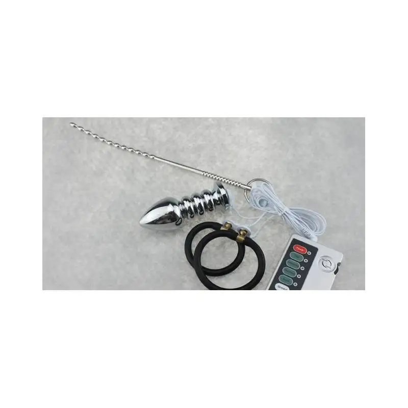 Sexy Electroshock Electro Pulse Shock Penis Physical Therapy Ring Urethra Plug Anal Plug Sticky Pad Sex game Toys  China Product
