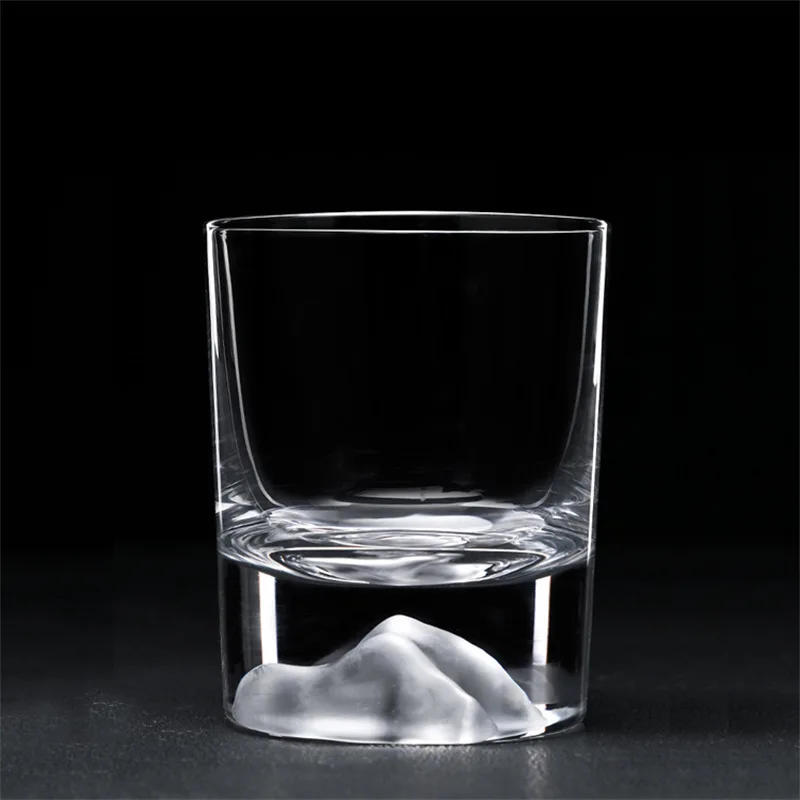 High Quality Crystal Whiskey Glasses Luxury Lead Free drinking glass cup 250ml Crystal Custom Thick Bottom Whiskey Glasses