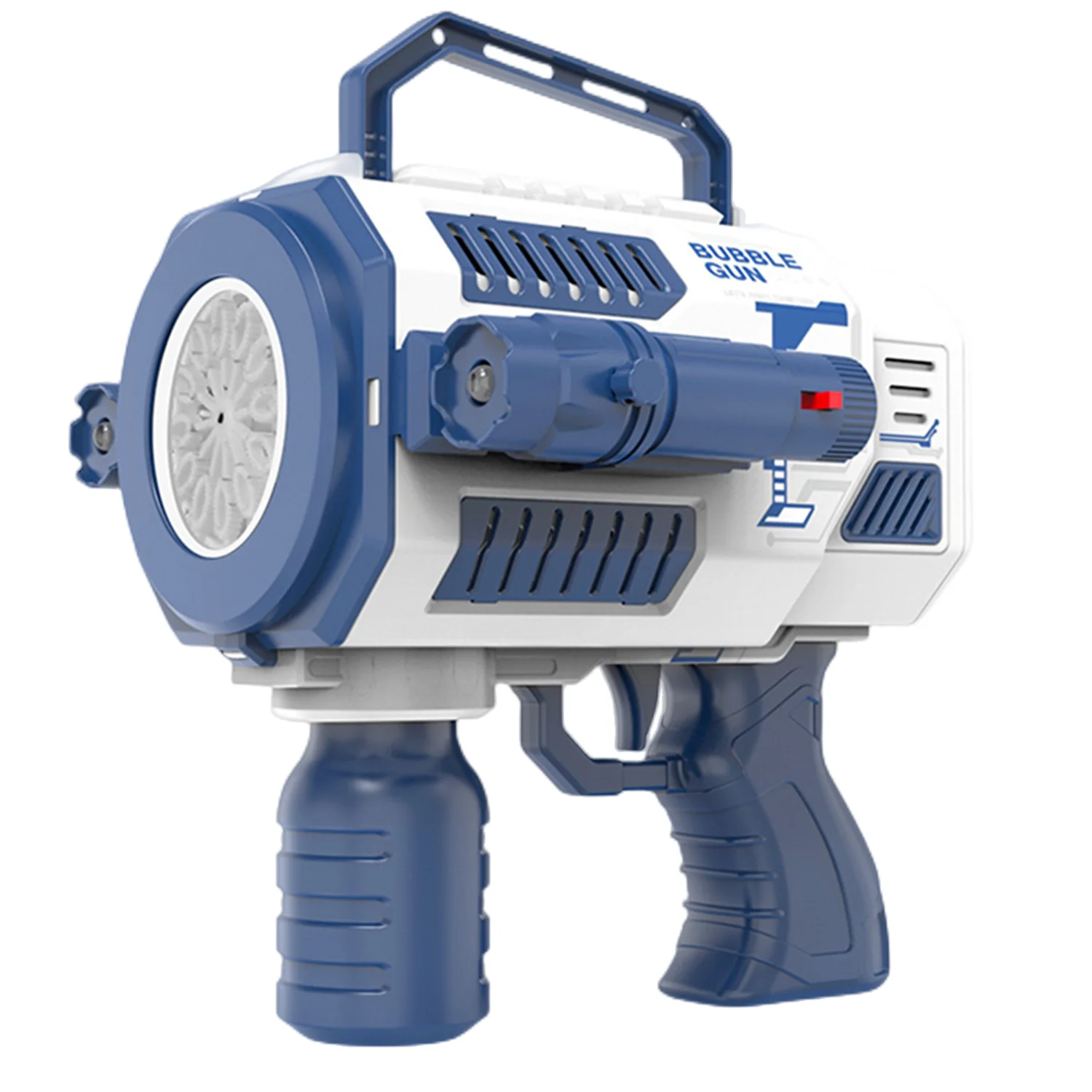 2022 New Cheap Electric Automatic Blower Boom Bubble Gun 12 Hole Bazooka Bubble Machine Gun Flashlight With Bag