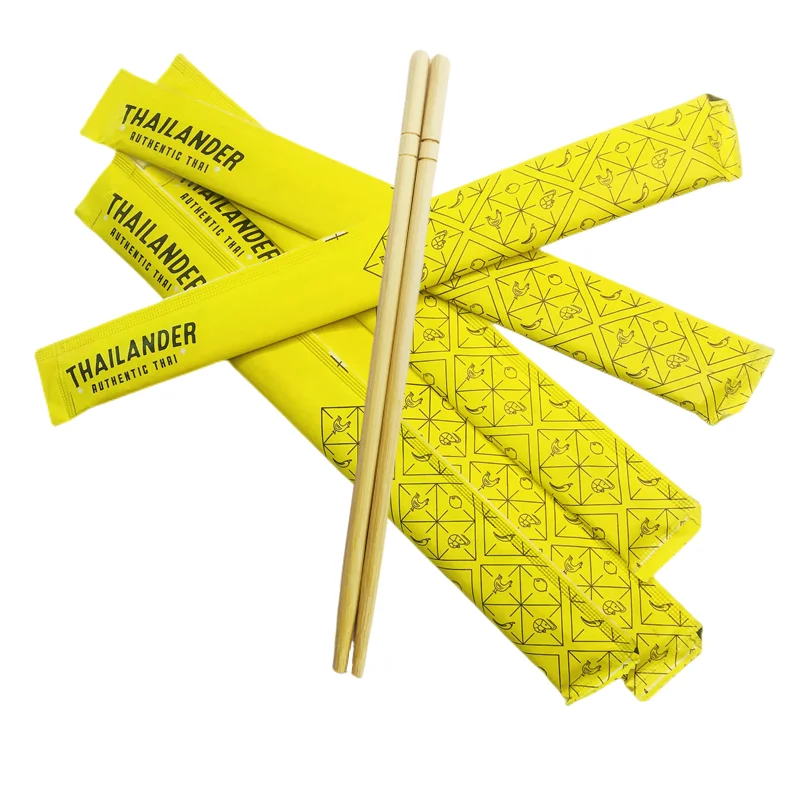 New Style High Quality China  Twin Disposable Bamboo Chopstick Printing