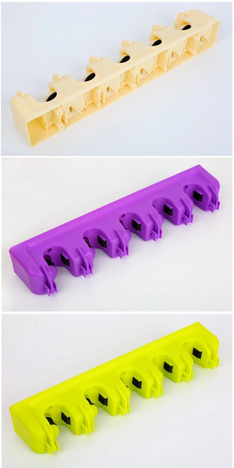 5 slots 6 hooks mop and broom holders