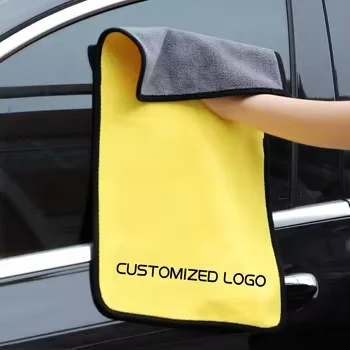 Eco Friendly Wholesale Super Absorbent Quick Dry 600-1000gsm Thicken Bi-color Microfiber Car Drying Wash Cleaning Cloths Towel