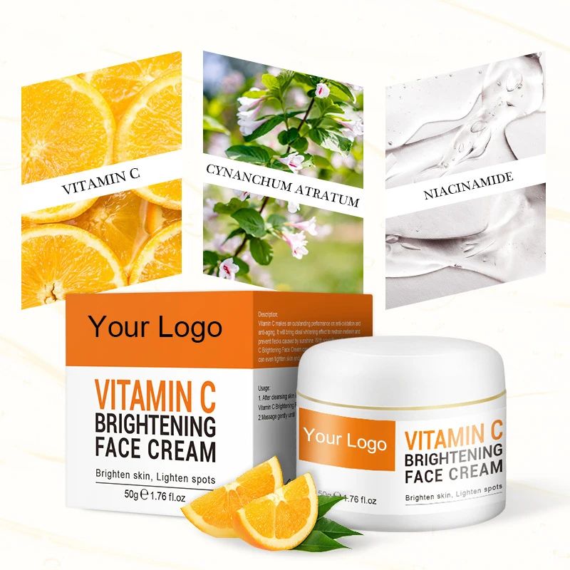 Free Sample Day And Night Facial Cream Skin Care Whitening Ant- Aging Moisturizing Vitamin C Brightening Face Cream