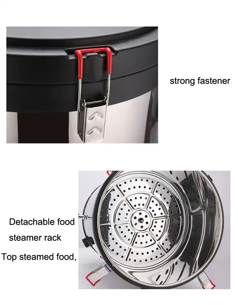 Stainless Steel Commercial Water Boiler Electric Hot Water Boiler Milk Tea Coffee Drinking Bucket Dispenser