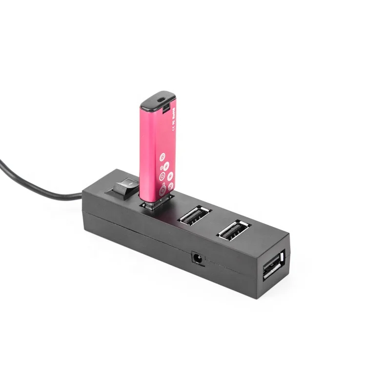 usb 4 port 2.0 black hub with Switch splitter for PC Macbook