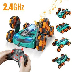 2.4g Six-wheel  Remote Control Car With All-round Drifting And Tumbling Stunt Car, With Light Spray Toy Car