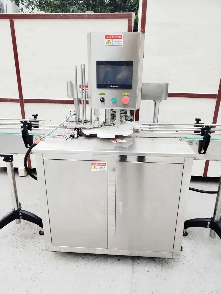 Fully Automatic tin can lid sealing machine beverage and food can lid closing machine