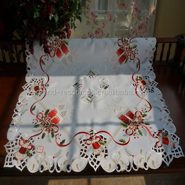 Waterproof Square Plain Embroidery Indian Wedding Tablecloths