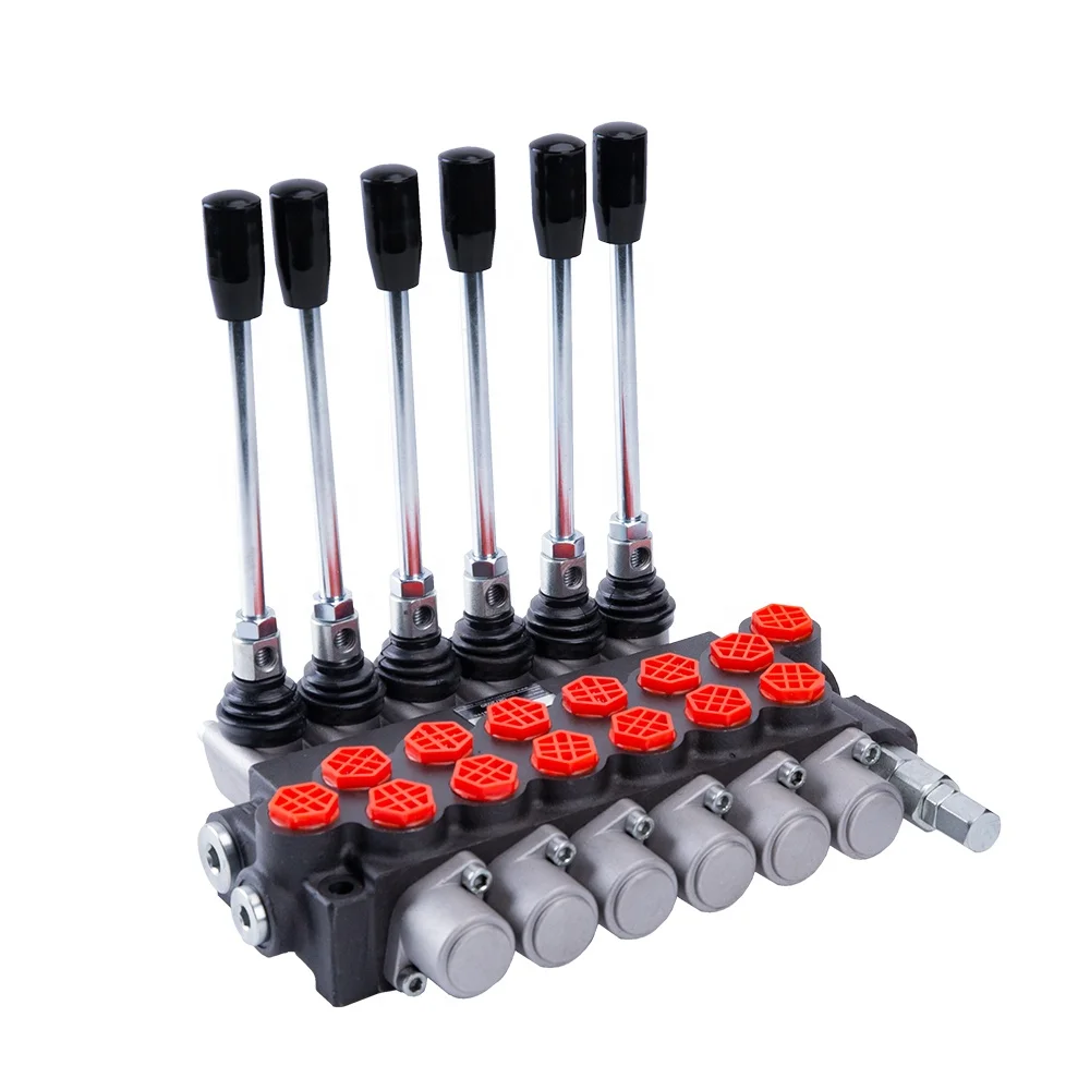 New Products 40L/min 6 levers P40 monoblock manual control hydraulic Directional Valve With lower Price