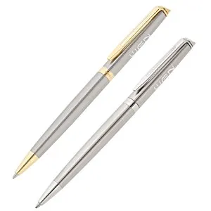 Promotional Waterman Hemisphere Twist Metal Pen - Stainless Steel