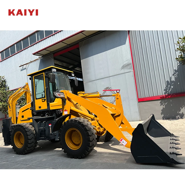 Shandong Kaiyi 10-80s Professional Backhoe Loader Mini Wheel Tires Loader And Excavator For Sale