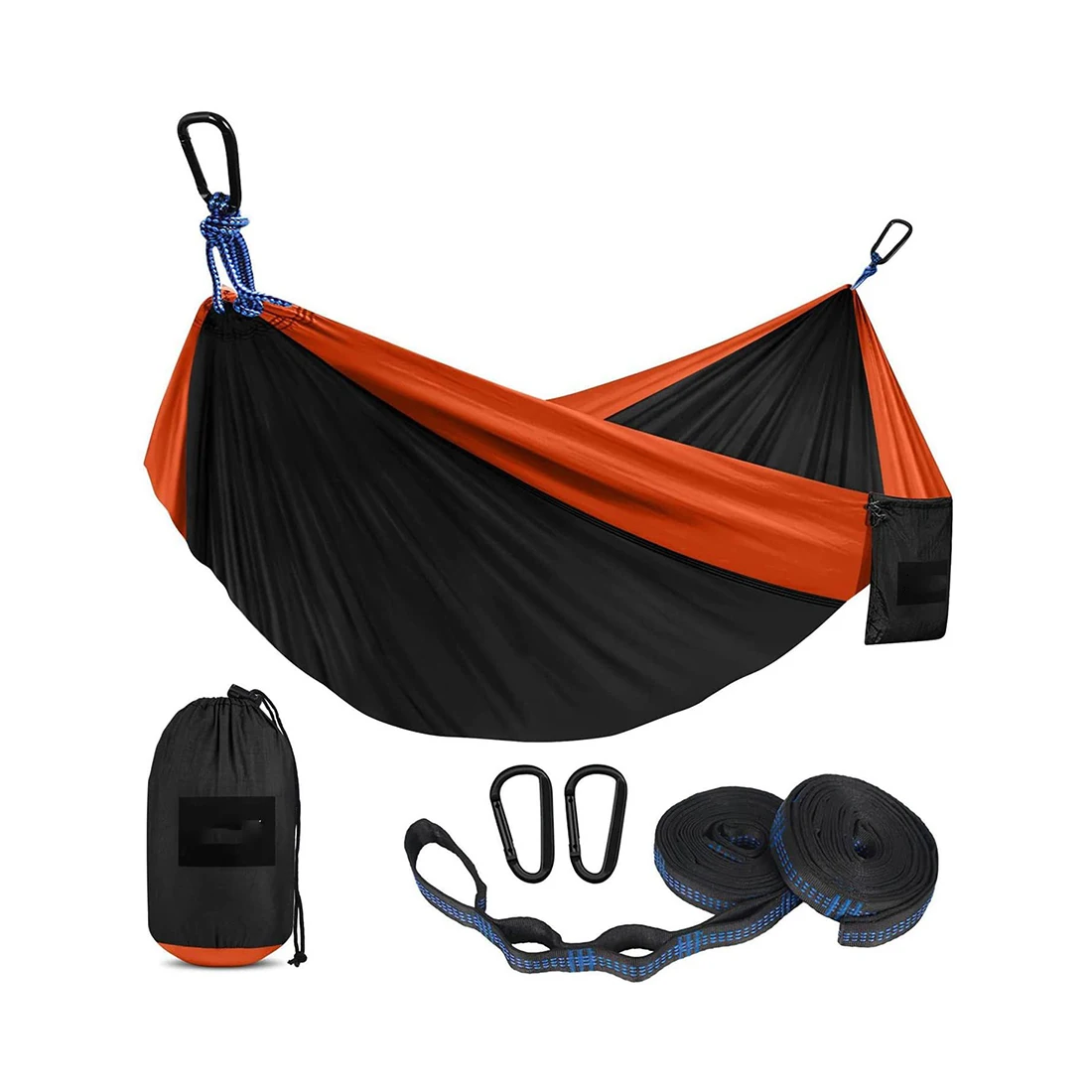Hot selling outdoor portable parachute nylon camping hammok/hamock/hamak/hammock with tree strap