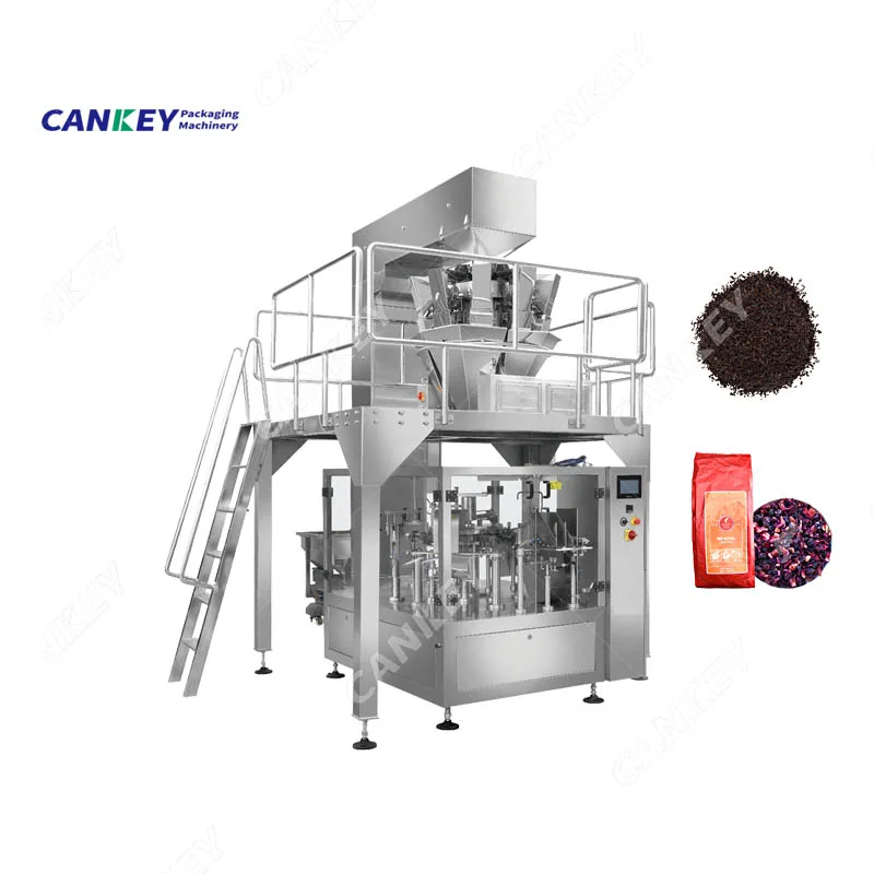 Cankey Multihead Weigher Tea Premade Pouch Bagging Automatic Loose Tea Packaging For Loose Tea