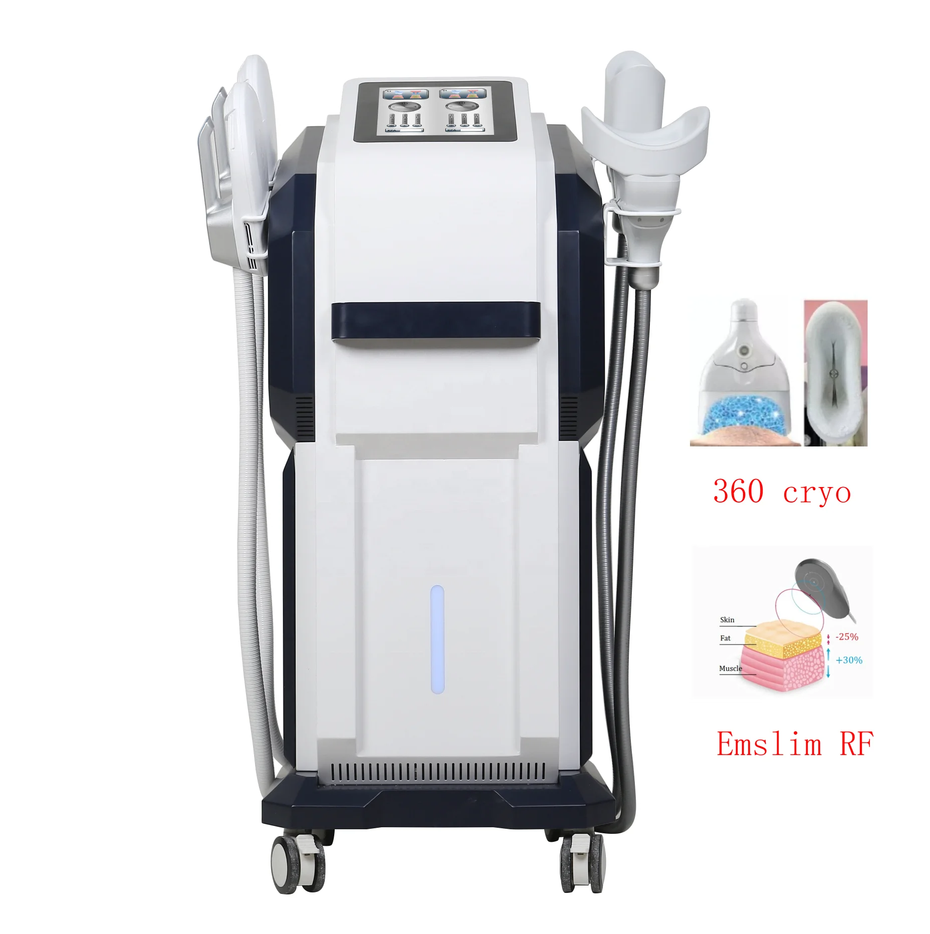 2023 New technology 2 handpieces cryo freezing vaccum emslim neo body contouring beauty equipment