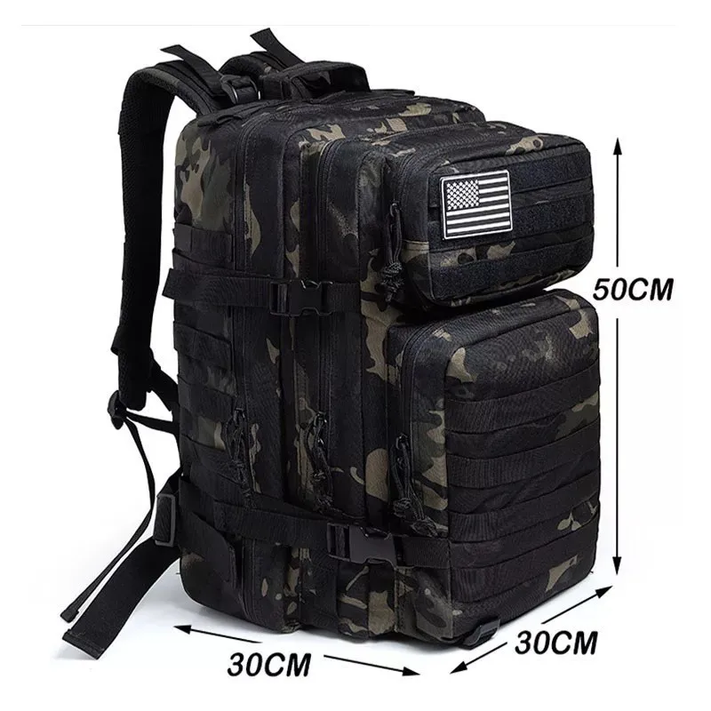 Outdoor  backpack multifunctional large-capacity camouflage field camping waterproof sports boarding Mountain Shoulder Bag