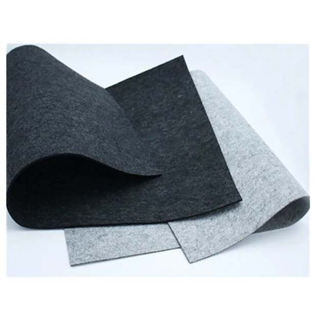 chemical fiber soft needle punched carpet 100% recycled polyester felt fabric rolls