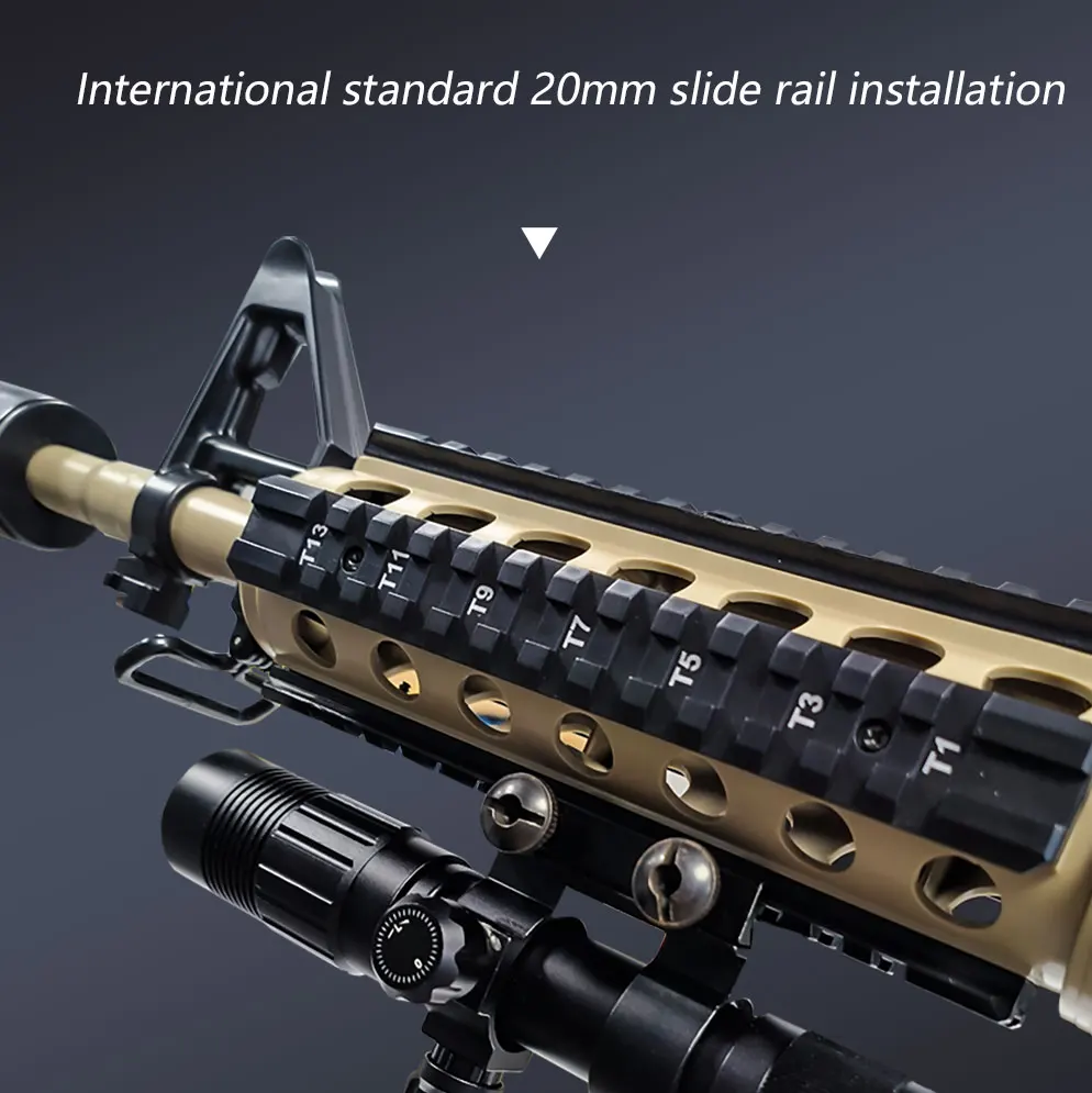 The ReactionX reaction training light is professionally installed on the gun for shooting training purposes
