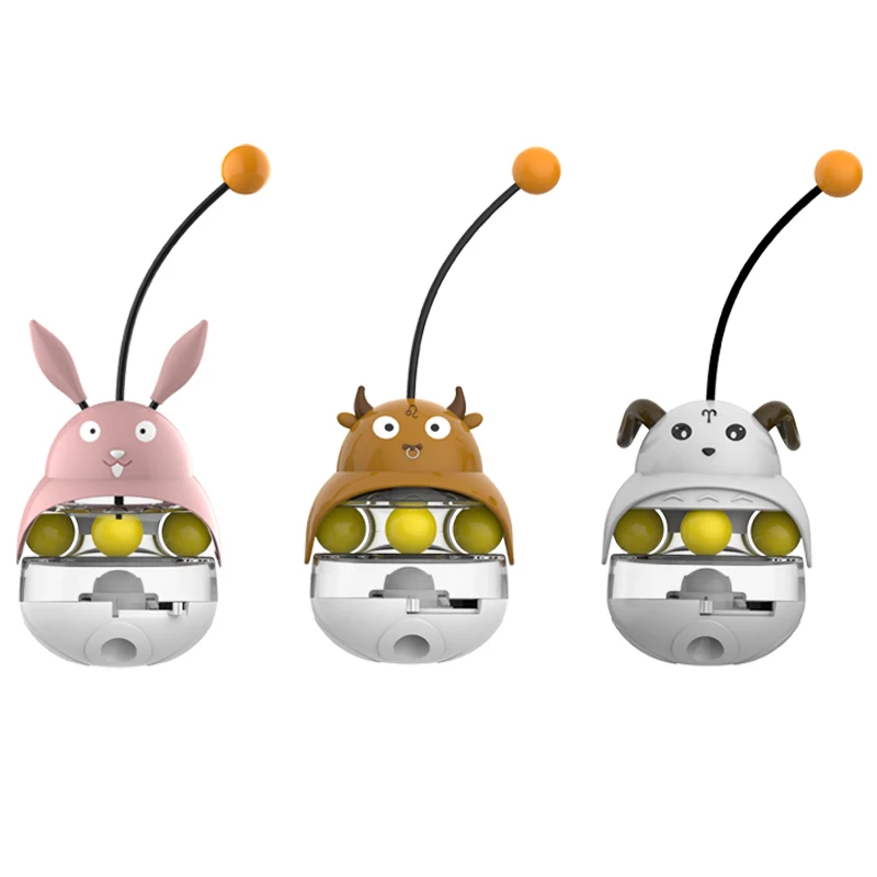 
cat interactive tumbler teaser ball toy automatic feeders Fun feeding cat toys 