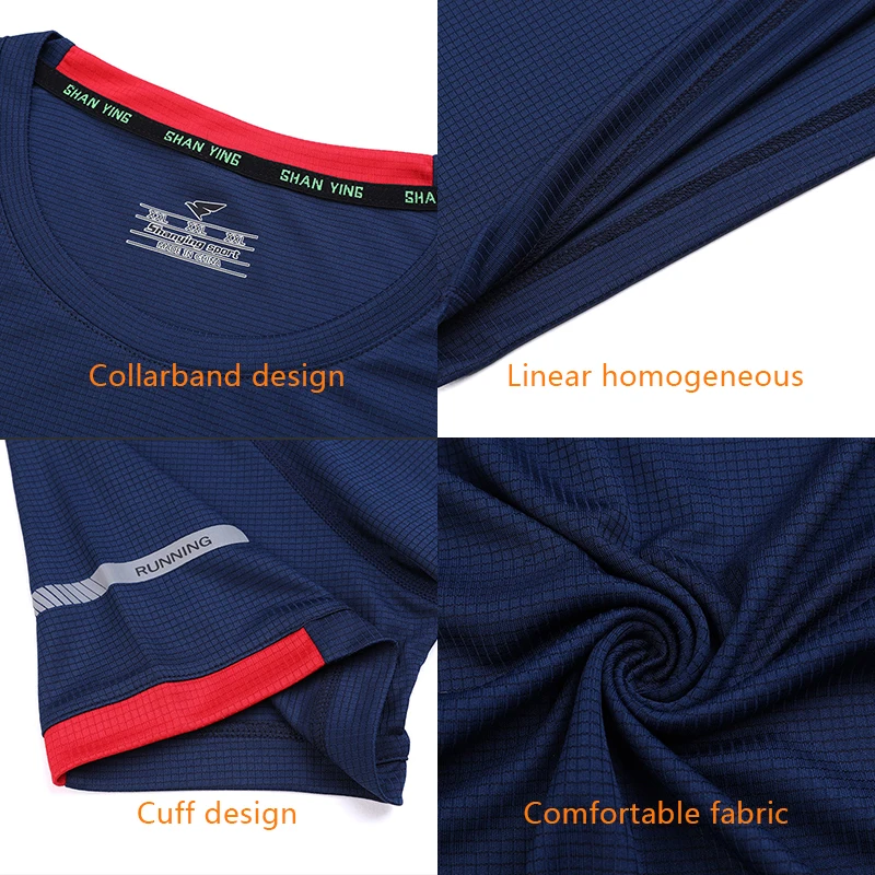 Customized Logo Lightweight 125gsm Sports Tshirt Polyester Mens Athletic Dry Fit Running Shirt