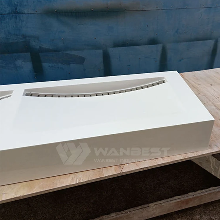 Artificial Stone Marble Bathroom Sink Standing Luxury Washing Basin Commercial Furniture Hotel Home Bathroom Vanity Sink