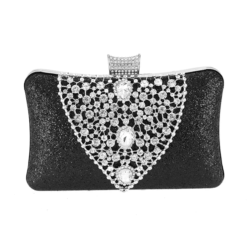 Manufacturer Custom Logo Luxury Diamond Gold Women Clutches Bridal Wedding Clutch Purse Party Bags Ladies Crystal Evening Bags