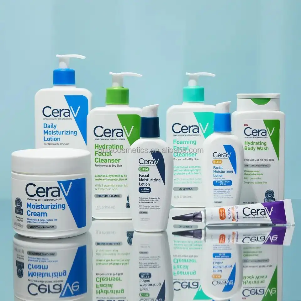 Wholesale Cera Face and body Cleanser Cream AM PM 89ml Lotion 30ml retinol renewing Serum All product in stock