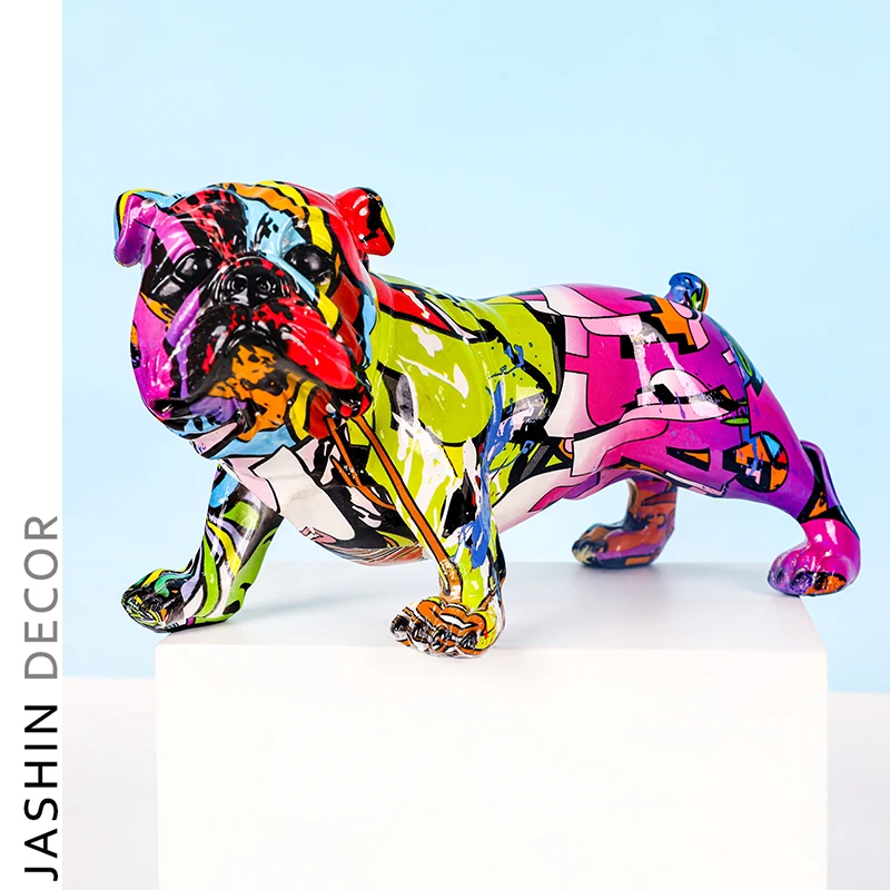 Factory wholesale resin dog model cute desktop ornaments living room porch decoration (1600400518365)