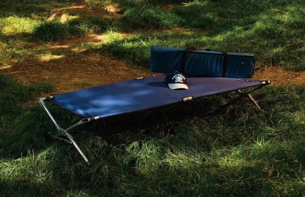 Armygreen Camping Bed Ultralight Cot Customized Aluminum Factory Price Foldable Easy-to-Install Portable Camping Bed for Outdoor