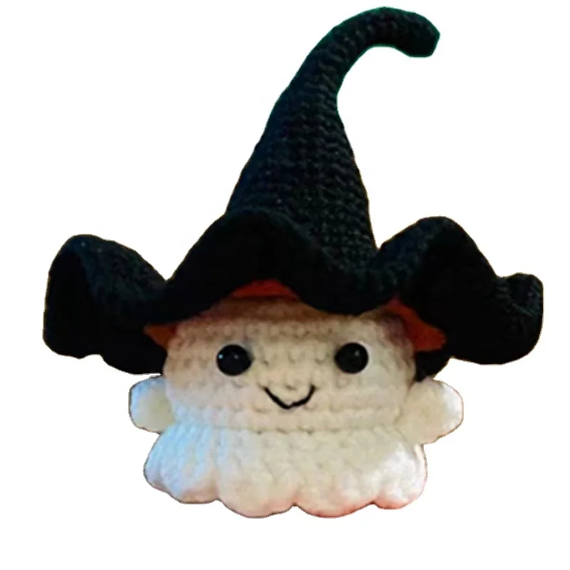 Оптовая продажа вязаный крючком брелок для ключей Хэллоуина Amigurumi милый Призрак кукла Счастливого