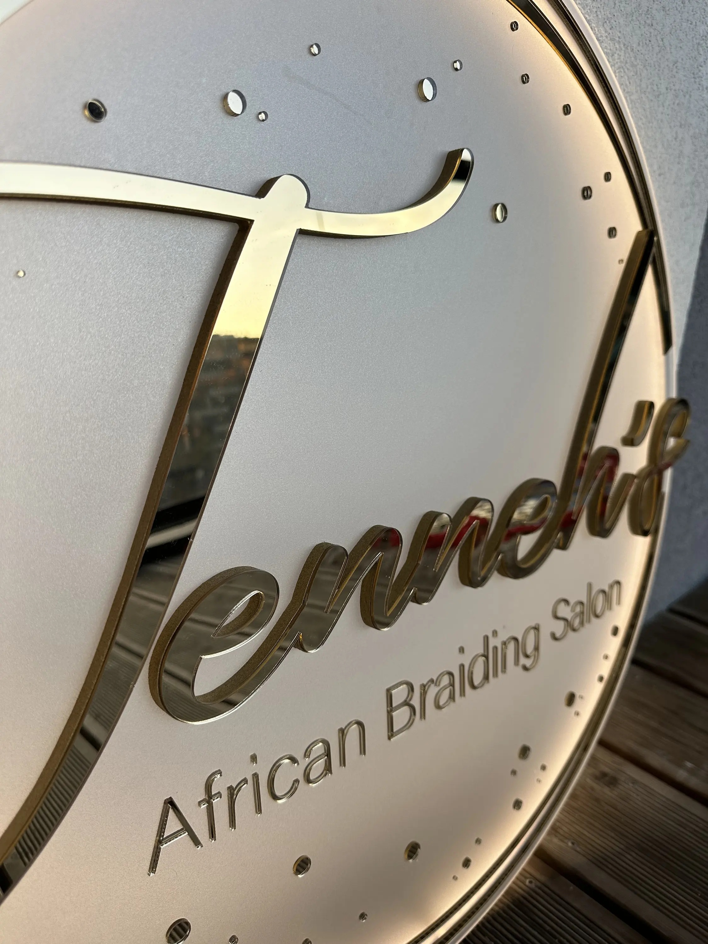 Acrylic salon sign Business name Sign with backlight Salon decor Personalised Acrylic Business Signage Business sign backlight