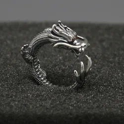Factory direct wholesale dragon head Chinese rings sterling silver 925 sterling men ring