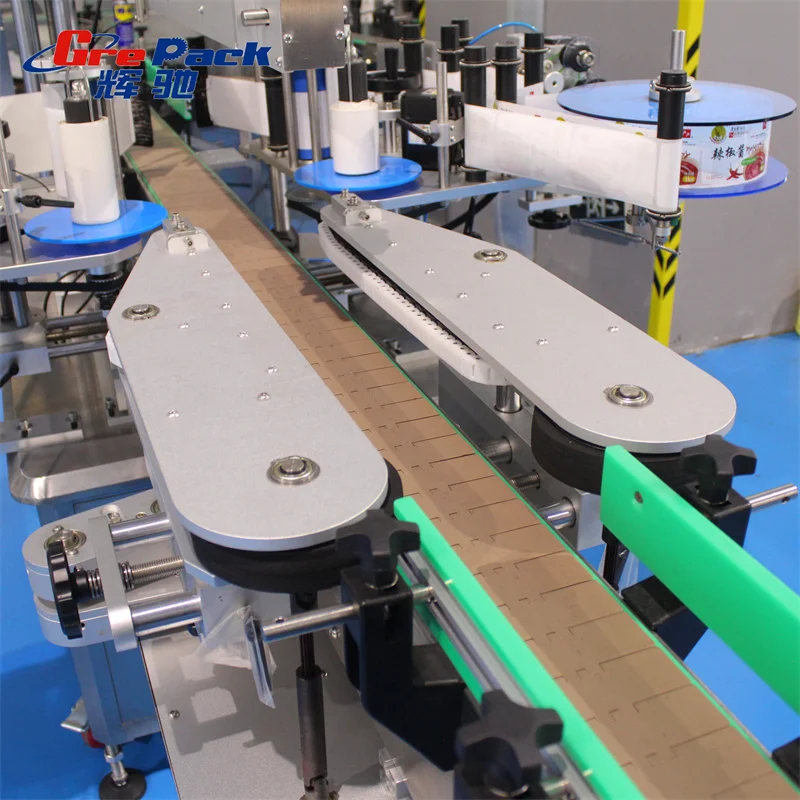 Full automatic round bottle labeling machine auto PET bottle labeler auto plastic bottle labeling machine