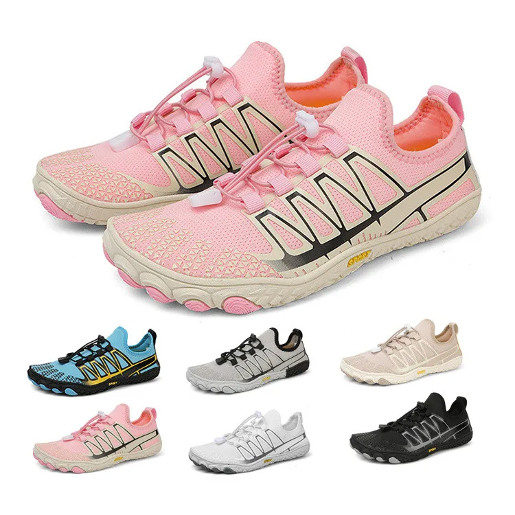 Non slip mesh fabric breathable thin flat men women yoga indoor outdoor sports cross trainer casual gym shoes