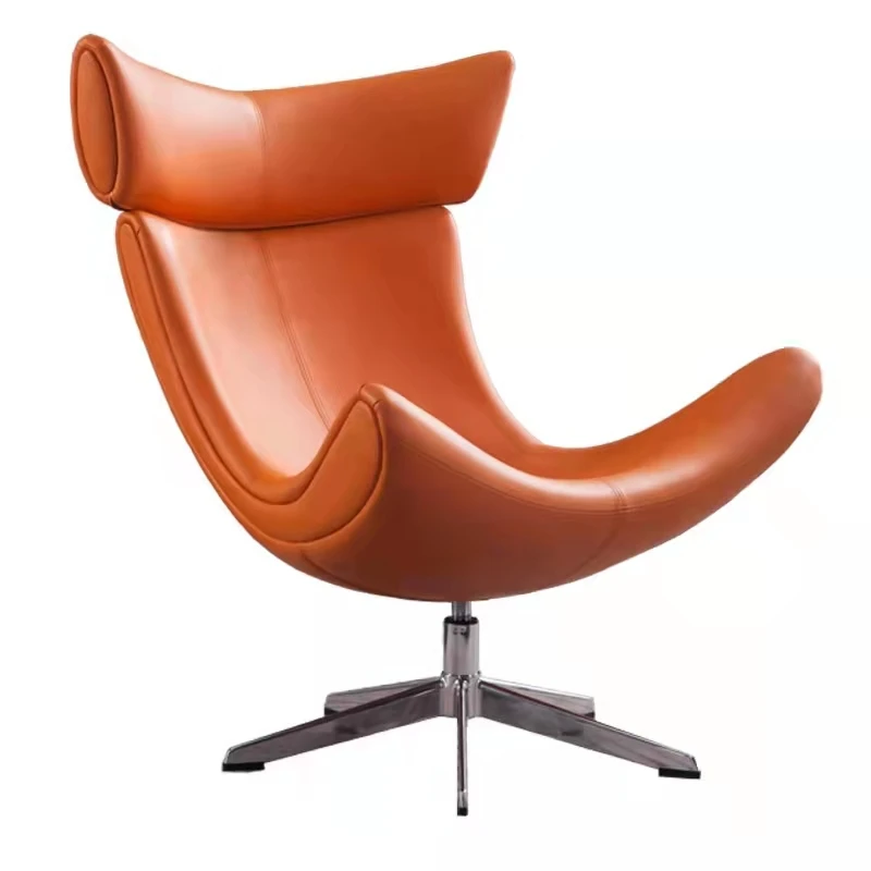 sofa rocking chair Living Room Leisure Genuine Leather Armchair Lounge Chair With Swivel Function