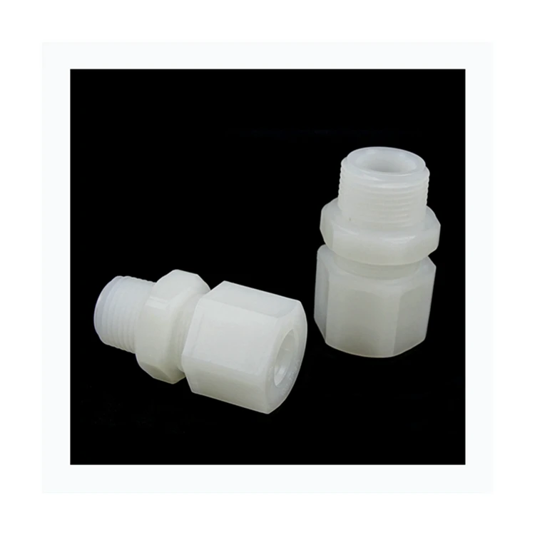 Ra1.6 Pipe Fitting PVDF External teeth direct to the head PVDF male connectors