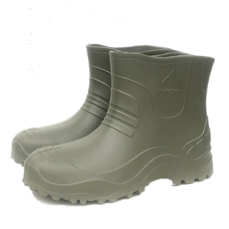 High-Performance ankle anti oil safety work shoes lightweight eva rain boots for men women