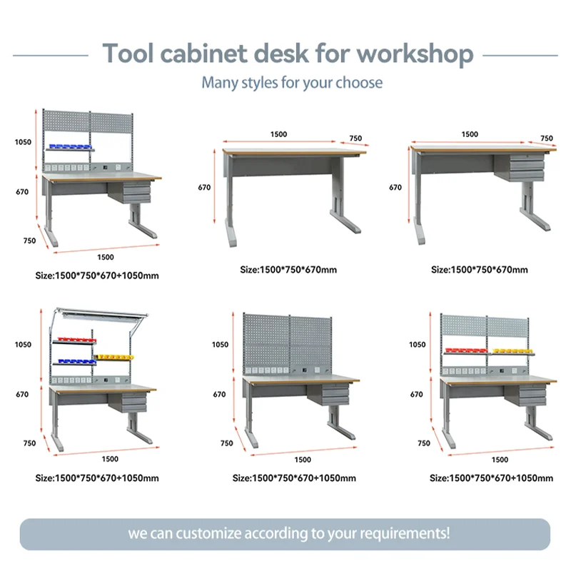 metal steel heavy duty workbench with tool cabinet 4 drawers mechanic tools cupboard for truck