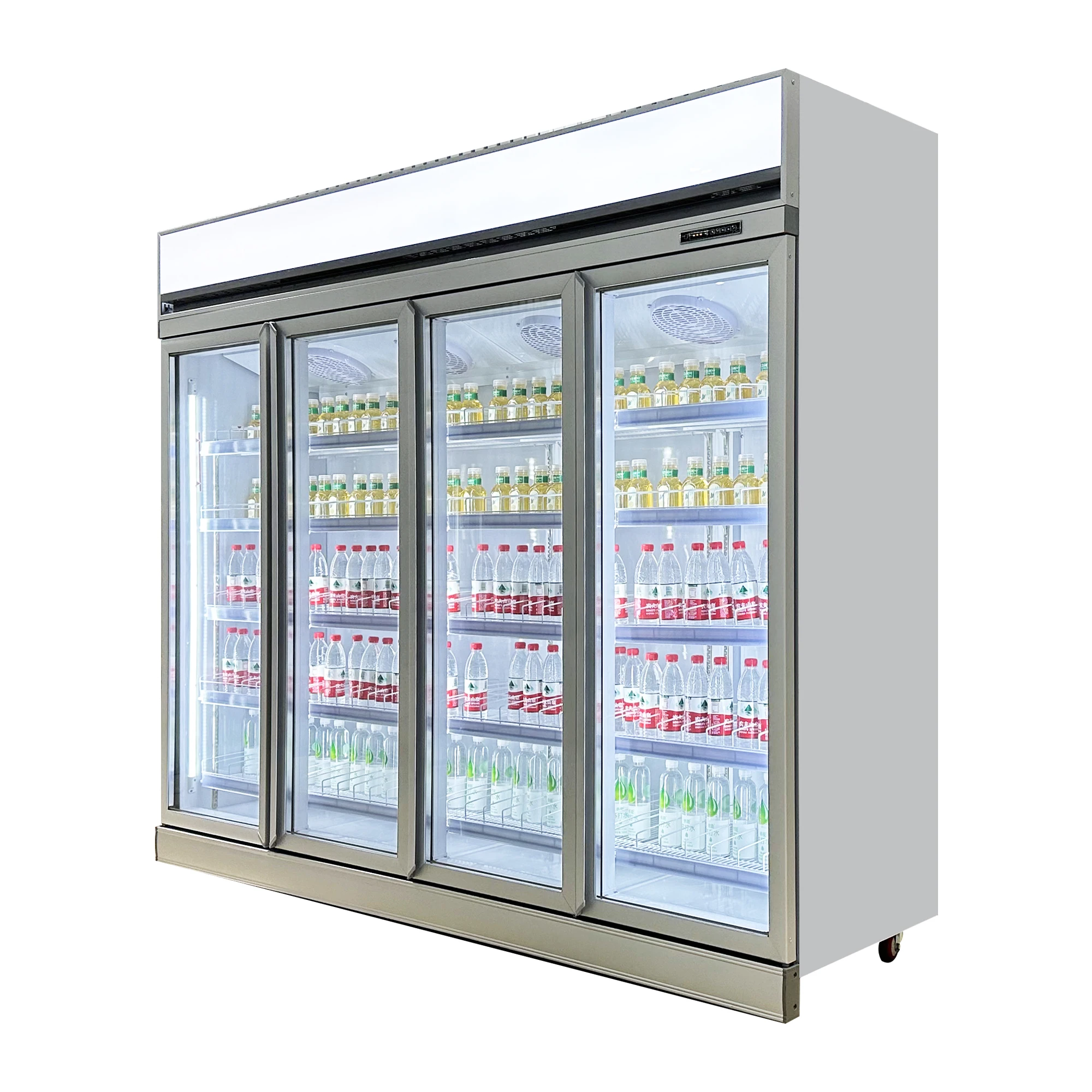 2000L Refrigerator Modern Beer Display Cabinet Cold Drink Vertical Glass Door  Bar Fridge Cooler For Hotel
