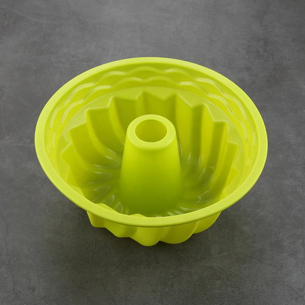 Silicone Chiffon Cake Mold Non-stick Round Savarin Mold Chiffon Cake Pans for Home Baking