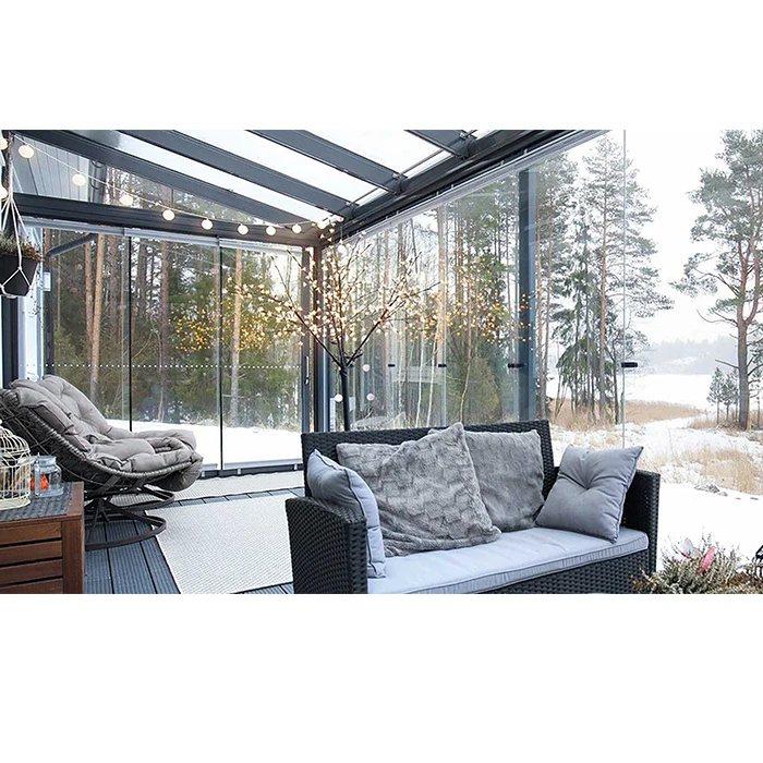 Aluminum Winter Garden Conservatory Laminated Double Glass Sun Room Design