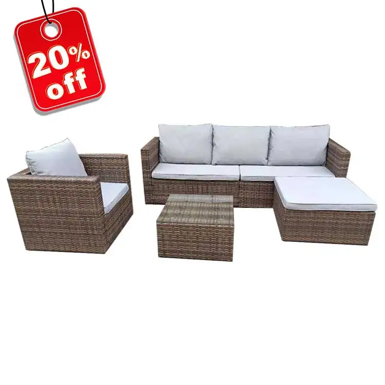 Outdoor wicker chair sofa garden outdoor courtyard leisure balcony living room villa wicker sofa combination furniture