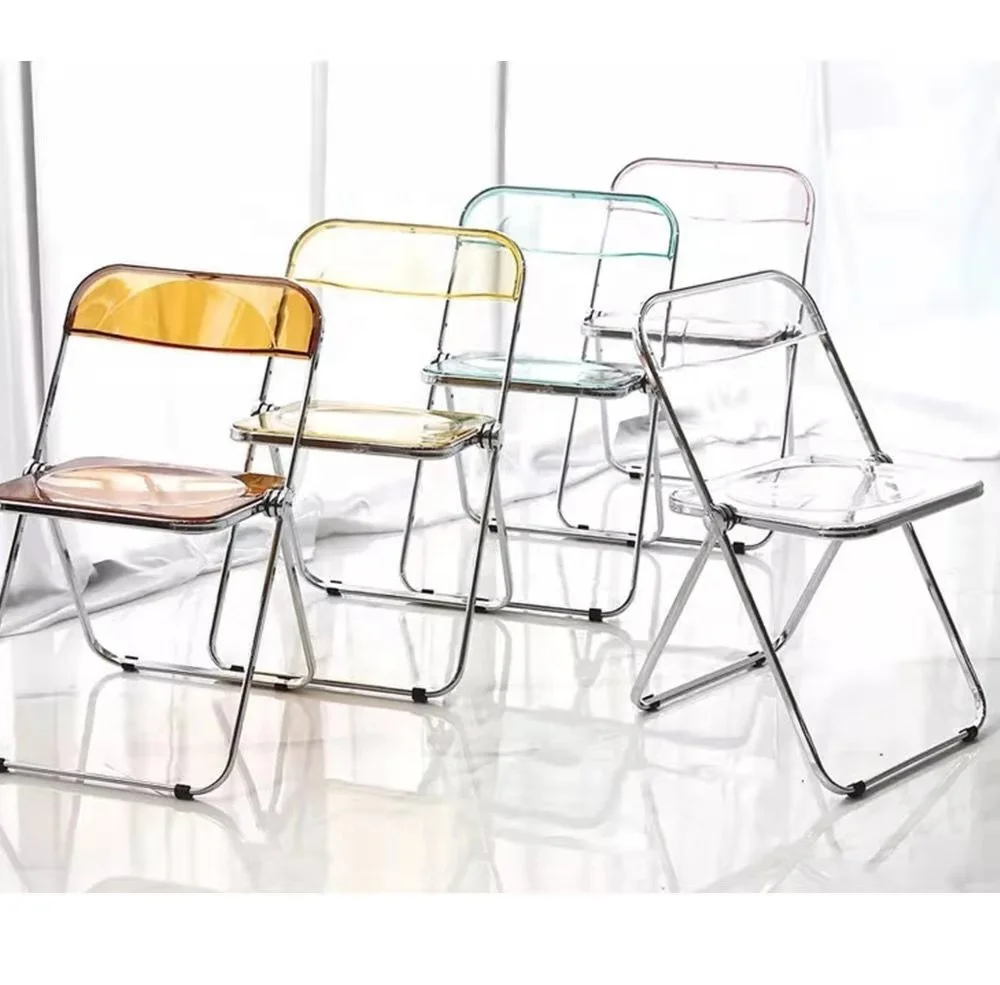 Portable modern livingroom Chair  Transparent Folding Chairs clear acrylic folding chairs