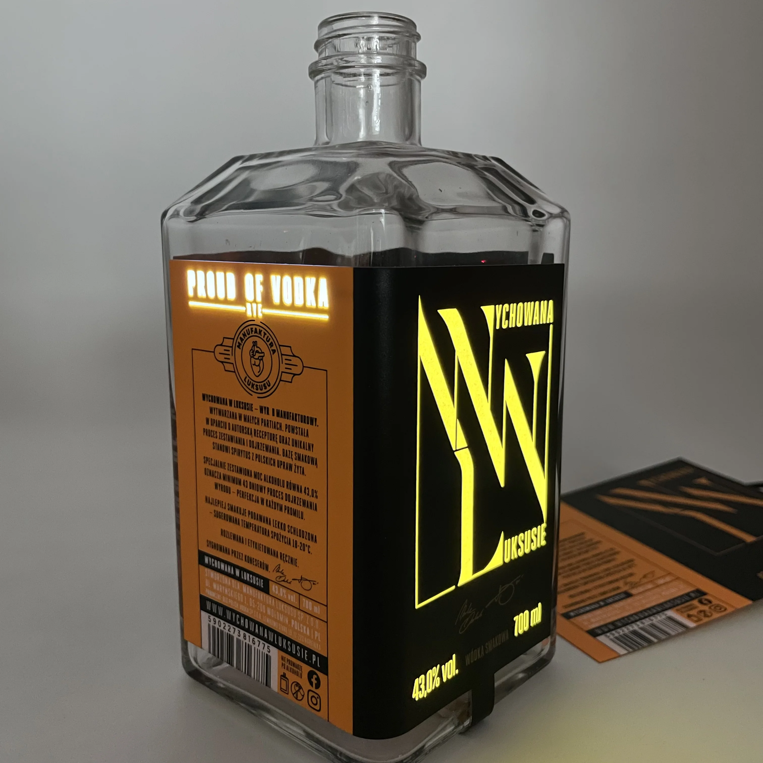 High brightness Luminous EL labels for advertising display LED bottle label sticker customization light up your brand